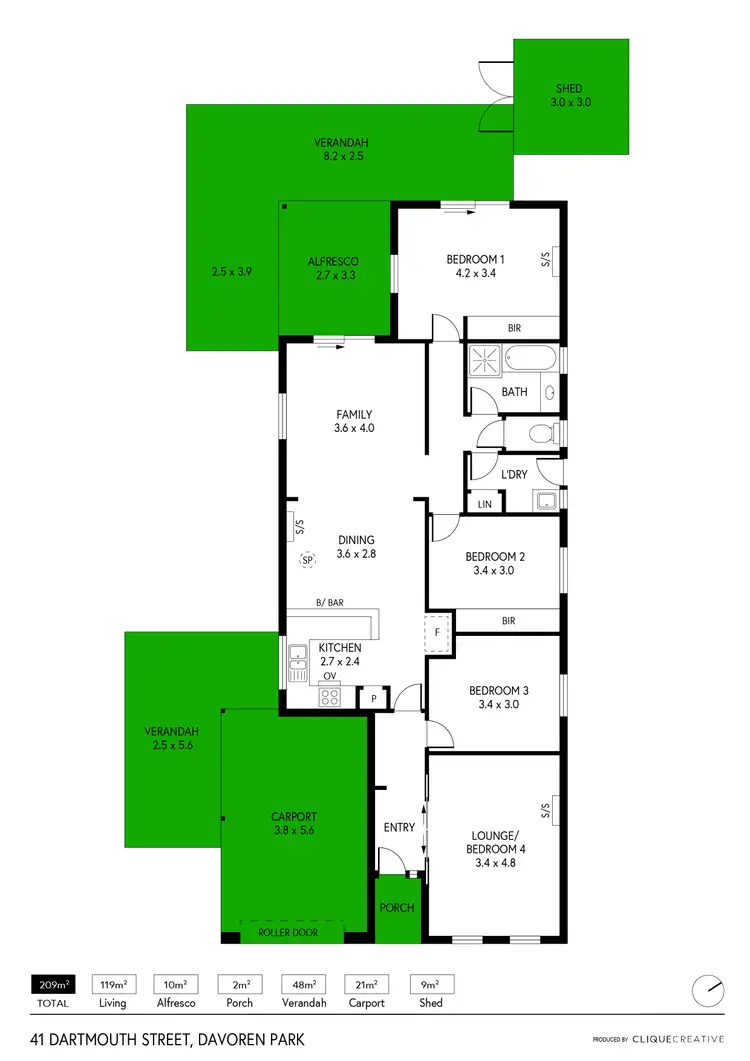 Floorplan of Homely house listing, 41 Dartmouth Street, Davoren Park SA 5113