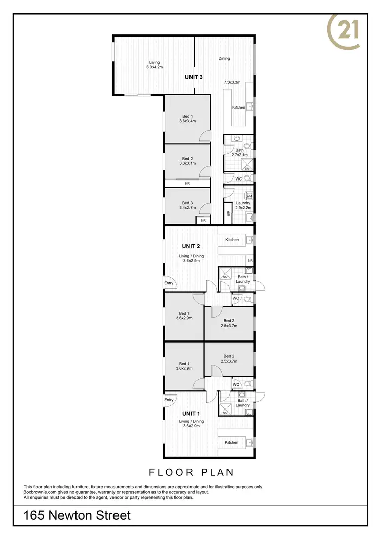 Floorplan of Homely block of units listing, 165 Newton Street, Broken Hill NSW 2880