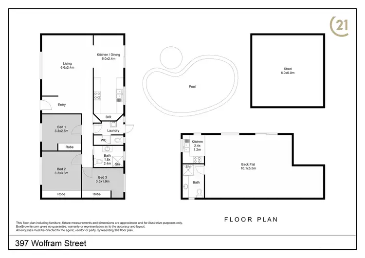 Floorplan of Homely house listing, 397 Wolfram Street, Broken Hill NSW 2880