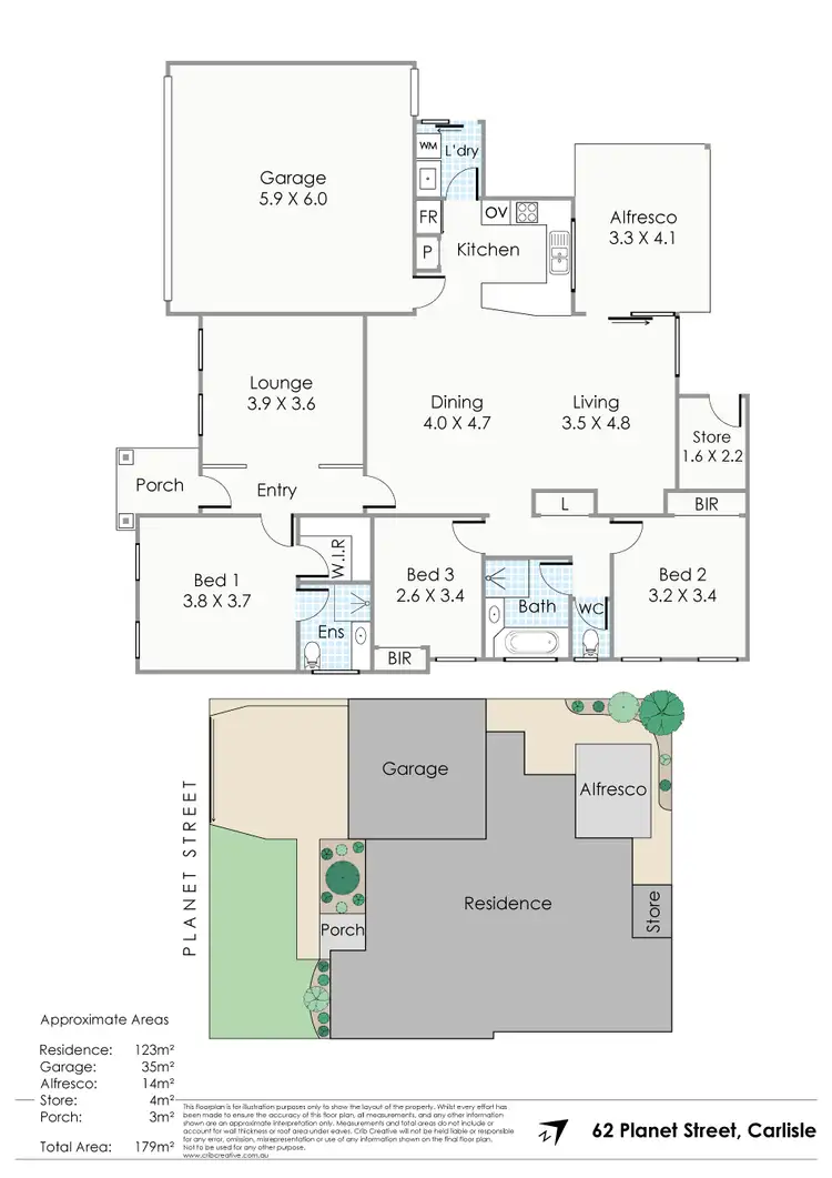 Floorplan of Homely house listing, 62 Planet Street, Carlisle WA 6101