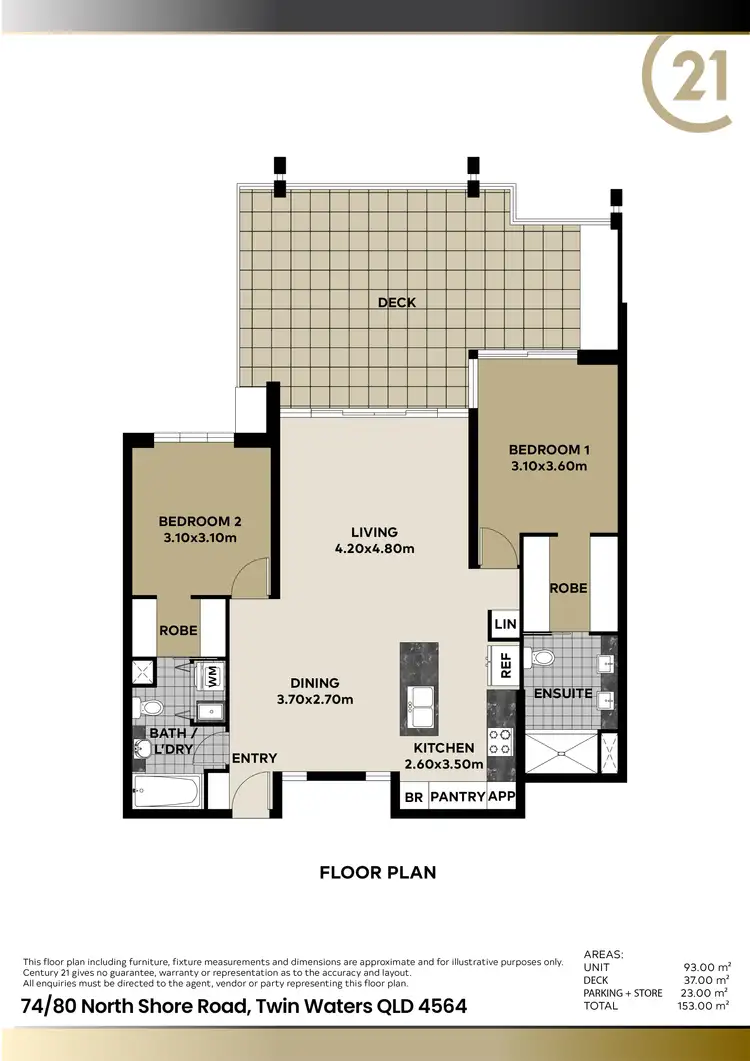 Floorplan of Homely unit listing, 74/80 North Shore Road, Twin Waters QLD 4564
