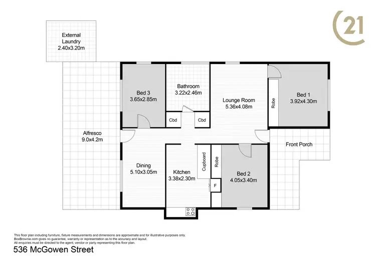 Floorplan of Homely house listing, 536 McGowen Street, Broken Hill NSW 2880