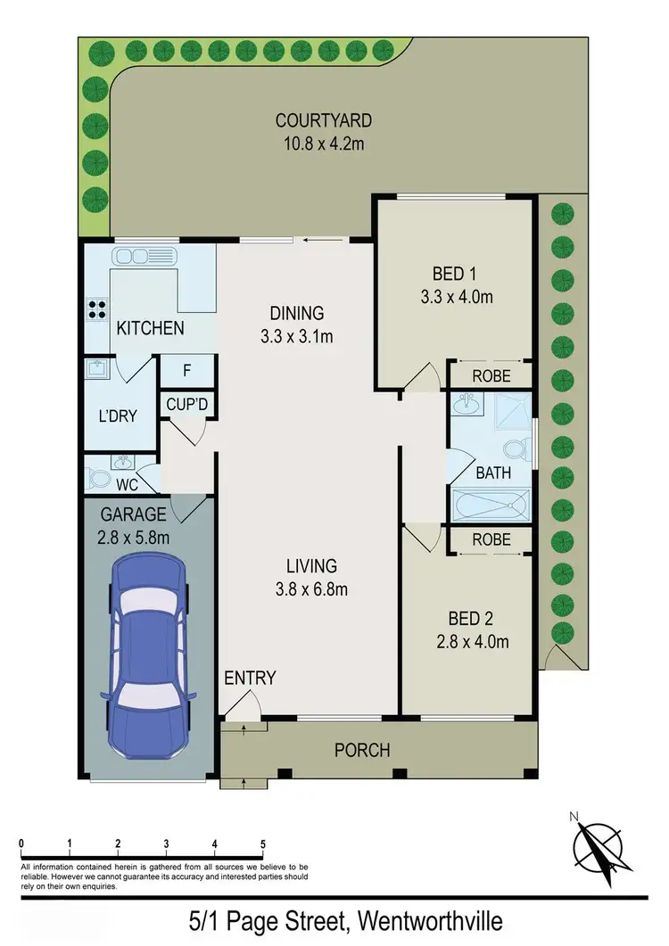 Floorplan of Homely villa listing, 5/1 Page Street, Wentworthville NSW 2145