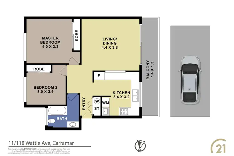 Floorplan of Homely unit listing, 11/118 Wattle Avenue, Carramar NSW 2163