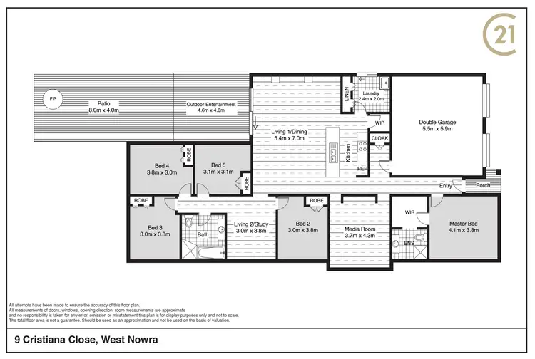 Floorplan of Homely house listing, 9 Christiana Close, West Nowra NSW 2541