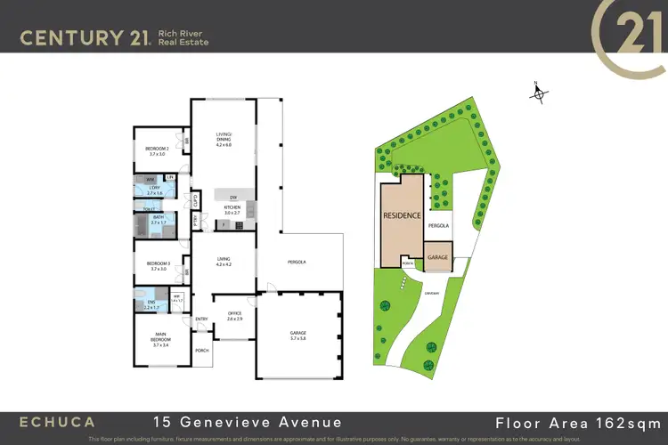 Floorplan of Homely house listing, 15 Genevieve Avenue, Echuca VIC 3564