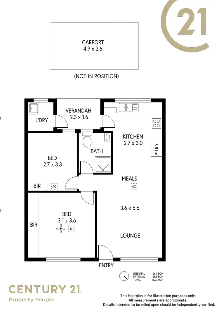 Floorplan of Homely unit listing, Unit 4 9 Iona Street, Broadview SA 5083