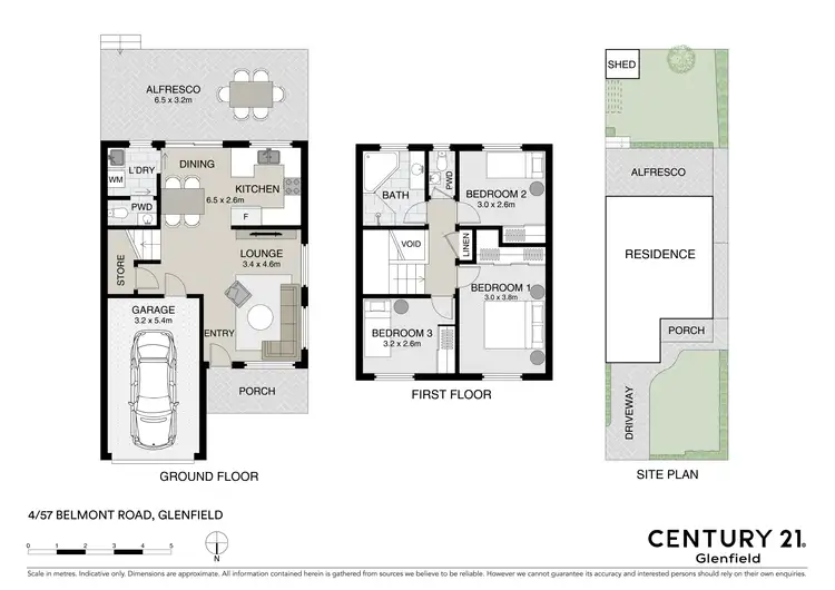 Floorplan of Homely semi-detached listing, 4/57 Belmont Road, Glenfield NSW 2167