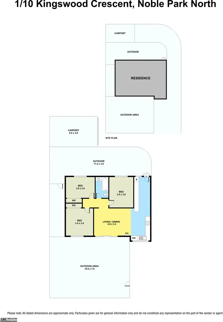 Floorplan of Homely unit listing, 1/10 Kingswood Crescent, Noble Park North VIC 3174