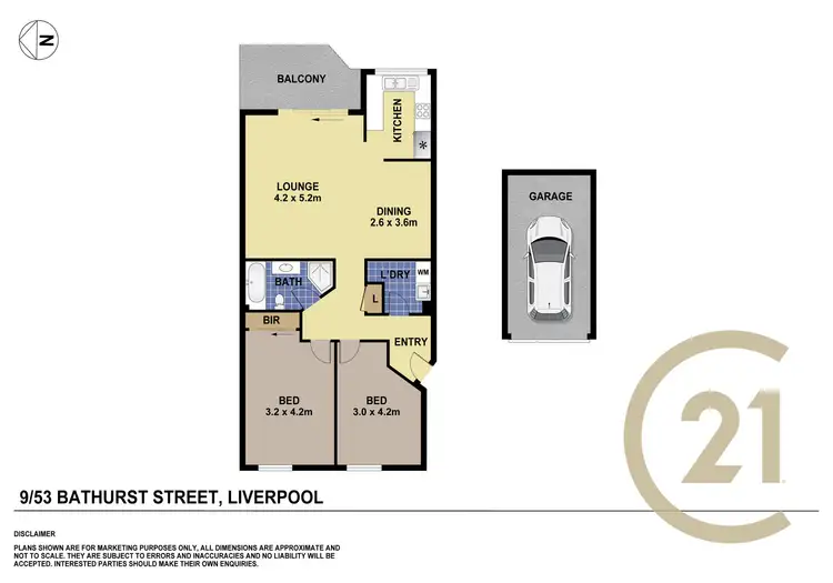 Floorplan of Homely apartment listing, 9/53 Bathurst Street, Liverpool NSW 2170