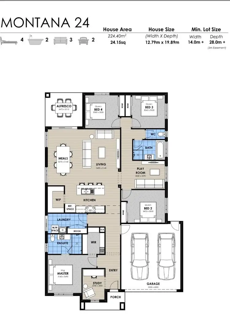 Floorplan of Homely house listing, 3 Mirka Way, Point Cook VIC 3030