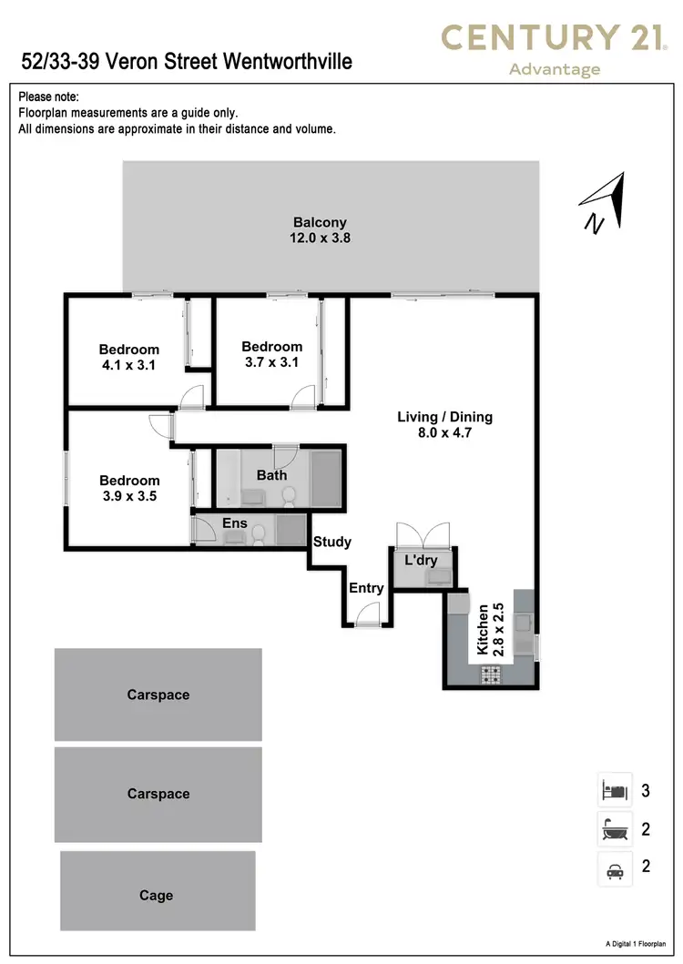 Floorplan of Homely unit listing, 52/33-39 Veron Street, Wentworthville NSW 2145