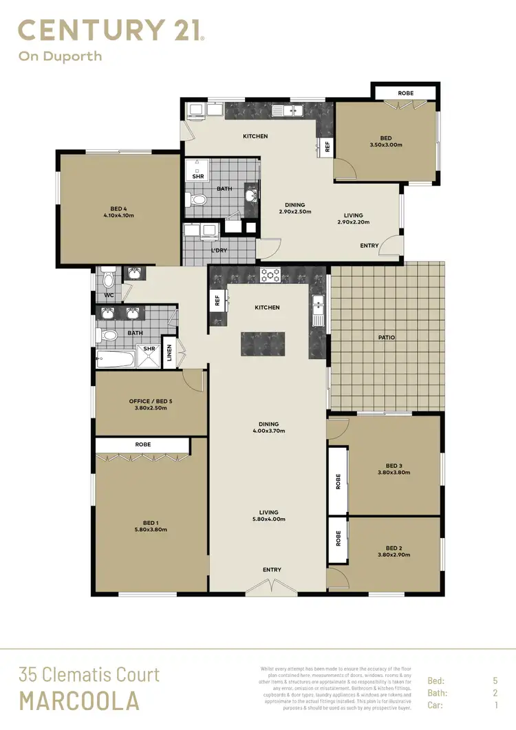Floorplan of Homely house listing, 35 Clematis Court, Marcoola QLD 4564