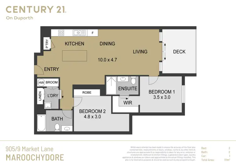 Floorplan of Homely unit listing, 905/9 Market Lane, Maroochydore QLD 4558