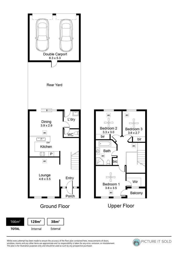 Floorplan of Homely townhouse listing, 44A Sir Ross Smith Boulevard, Oakden SA 5086