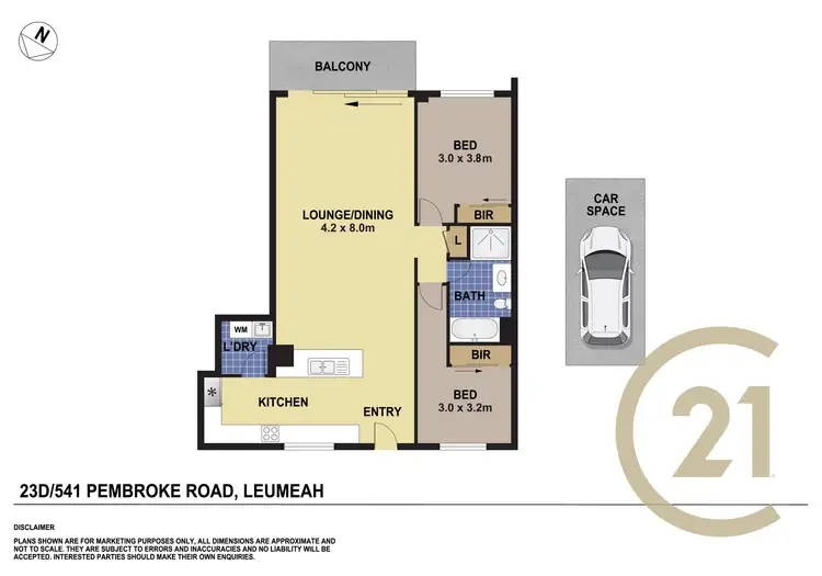 Floorplan of Homely apartment listing, 23D/541 Pembroke road, Leumeah NSW 2560