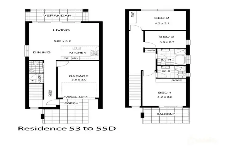 Floorplan of Homely townhouse listing, 53 Gedville Road, Taperoo SA 5017