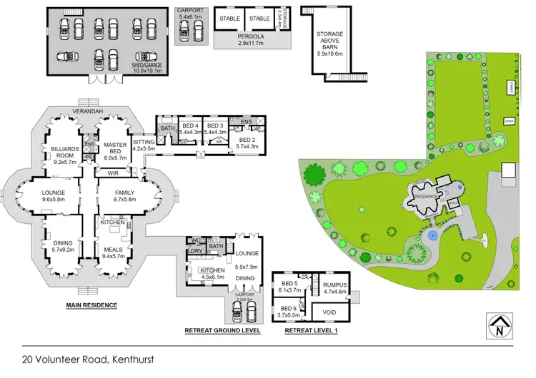 Floorplan of Homely rural property listing, 20 Volunteer Road, Kenthurst NSW 2156