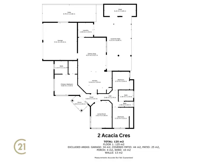Floorplan of Homely house listing, 2 Acacia Crescent, Tin Can Bay QLD 4580