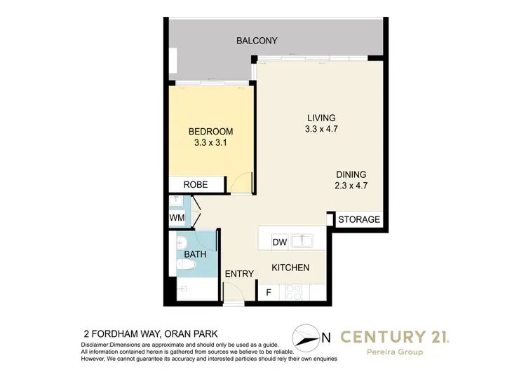 Floorplan of Homely apartment listing, 503/2 Fordham Way, Oran Park NSW 2570