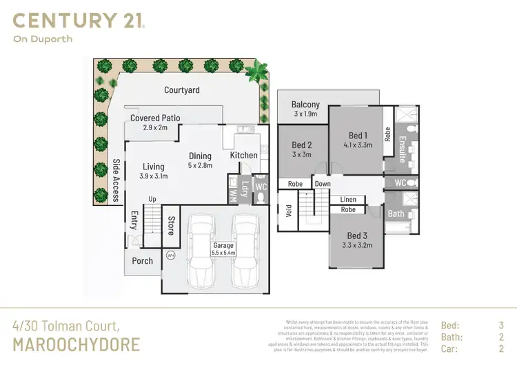 Floorplan of Homely townhouse listing, 4/30 Tolman Court, Maroochydore QLD 4558