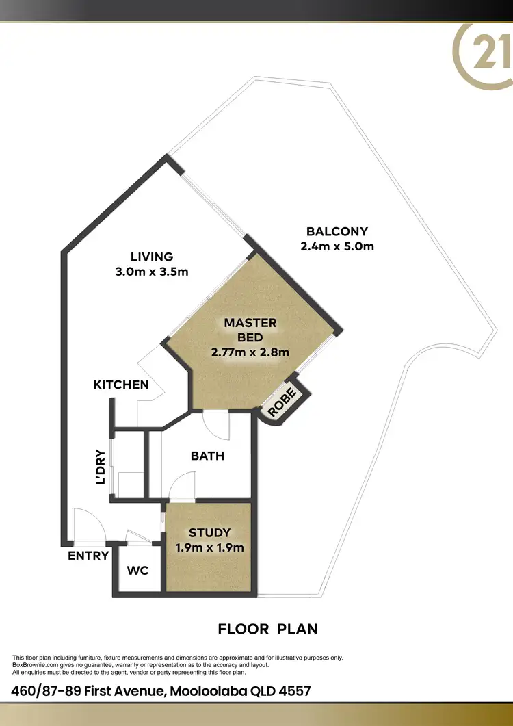 Floorplan of Homely unit listing, 460/87-89 First Avenue, Mooloolaba QLD 4557