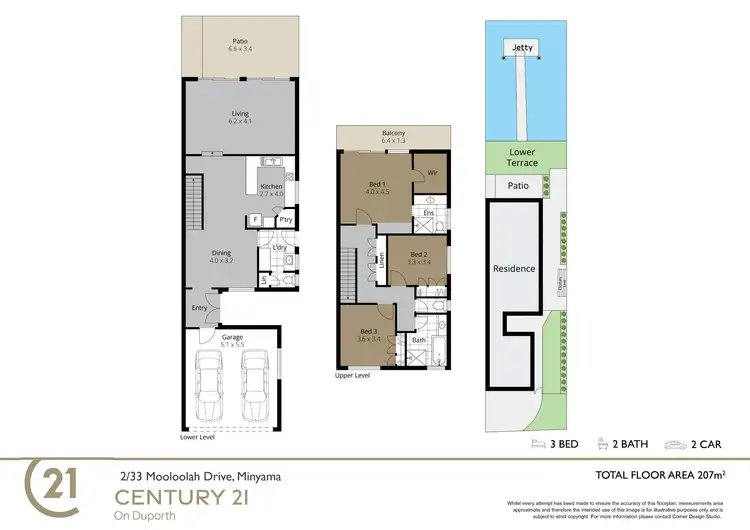 Floorplan of Homely semi-detached listing, 2/33 Mooloolah Drive, Minyama QLD 4575