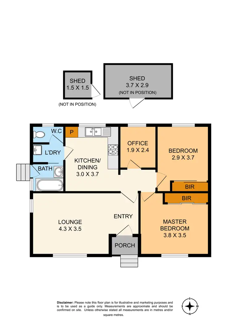 Floorplan of Homely unit listing, 1/18 Hughes Crescent, Dandenong North VIC 3175
