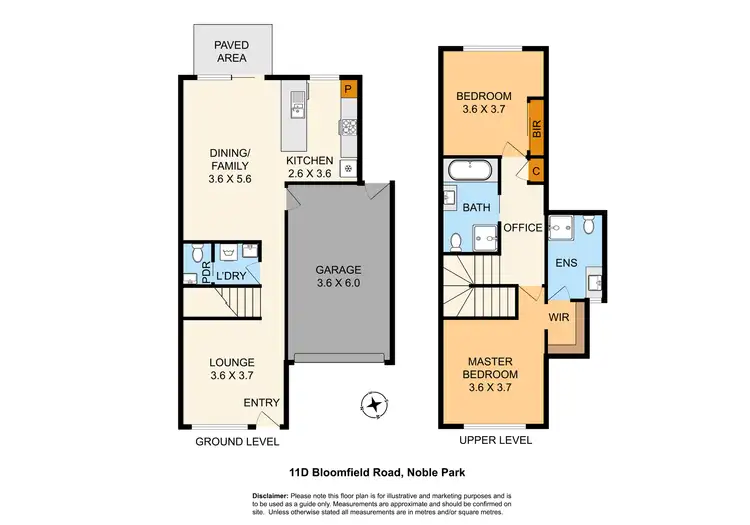 Floorplan of Homely townhouse listing, 11B-11D Bloomfield Road, Noble Park VIC 3174