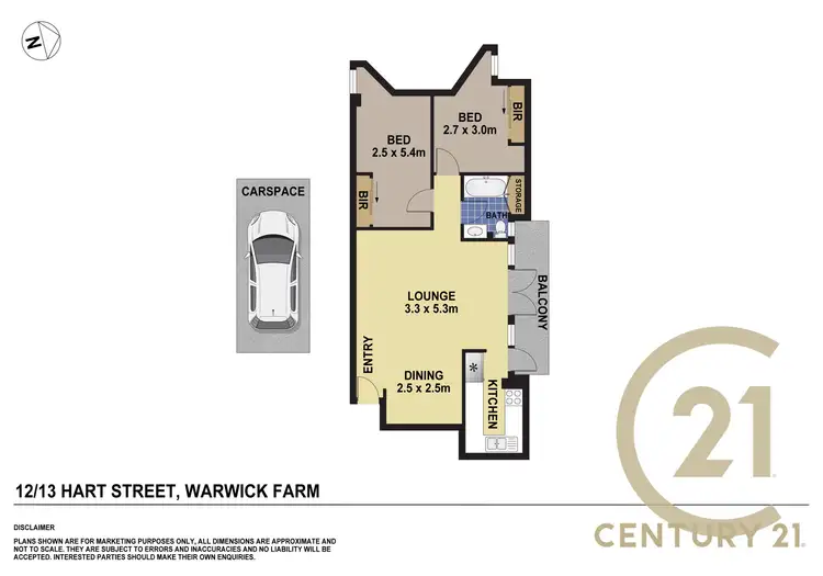 Floorplan of Homely unit listing, 12/13 Hart Street, Warwick Farm NSW 2170