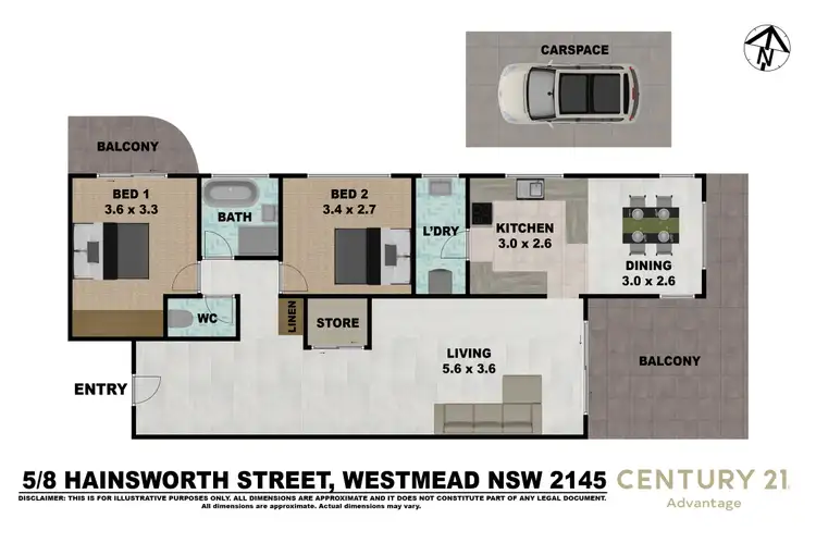 Floorplan of Homely unit listing, 5/8-10 Hainsworth Street, Westmead NSW 2145