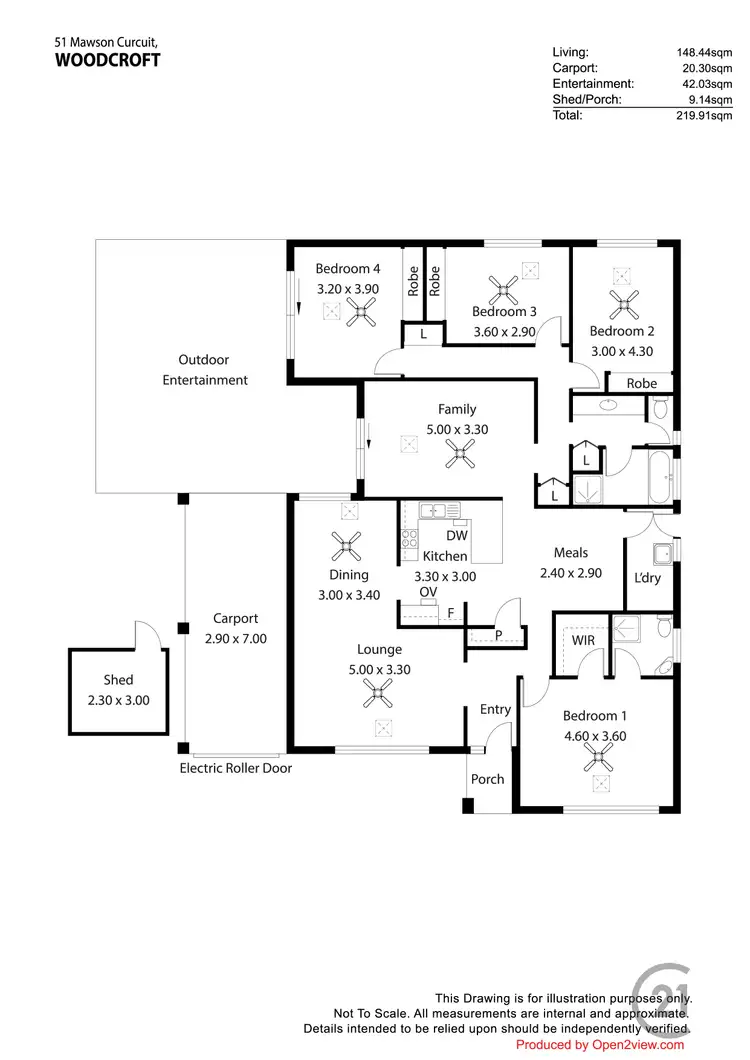 Floorplan of Homely house listing, 51 Mawson Circuit, Woodcroft SA 5162