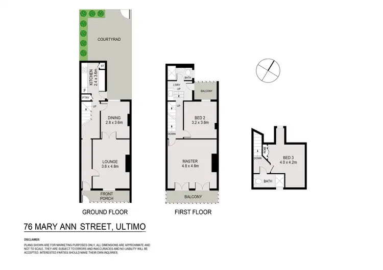 Floorplan of Homely terrace listing, 76 Mary Ann Street, Ultimo NSW 2007