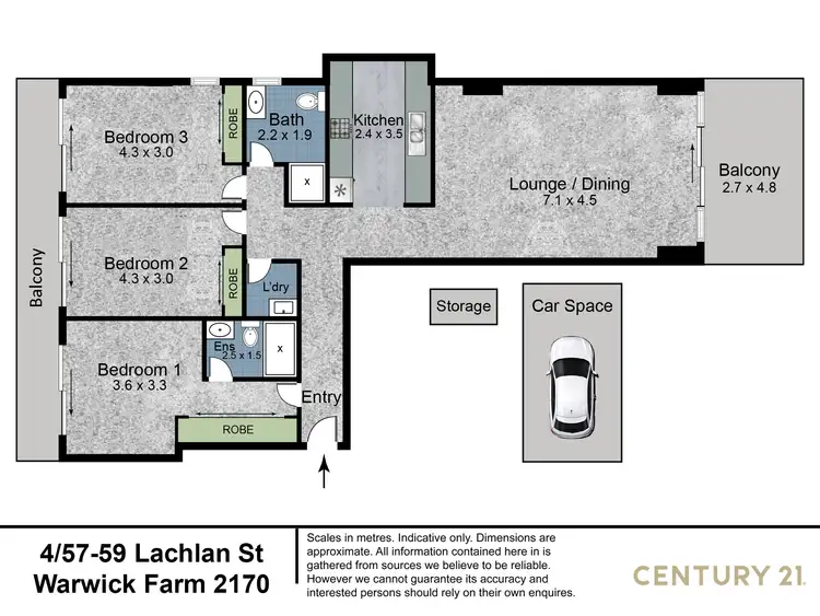 Floorplan of Homely apartment listing, 4/57-59 Lachlan Street, Warwick Farm NSW 2170