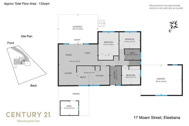 Floorplan of Homely house listing, 17 Moani Street, Eleebana NSW 2282