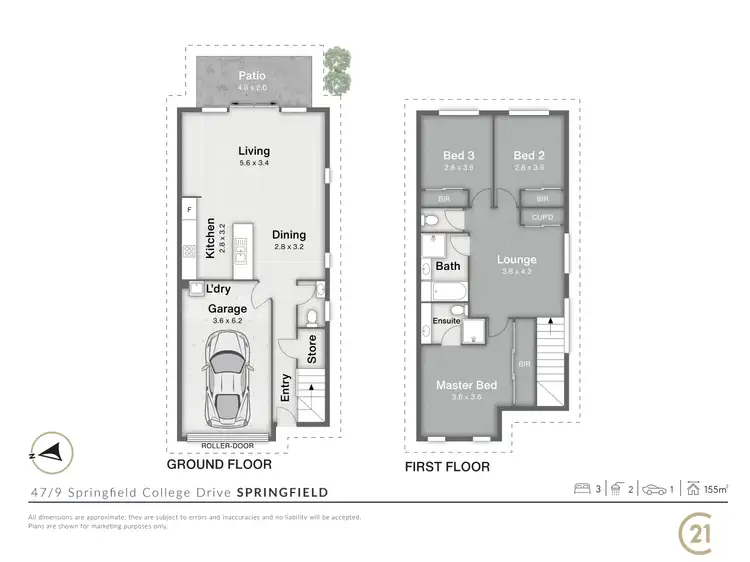 Floorplan of Homely townhouse listing, 47/9 Springfield College Drive, Springfield QLD 4300
