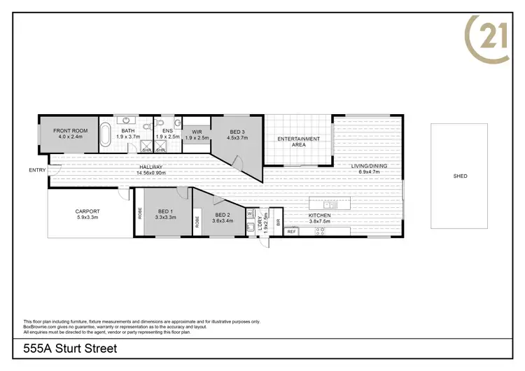 Floorplan of Homely house listing, 555A Sturt Street, Broken Hill NSW 2880