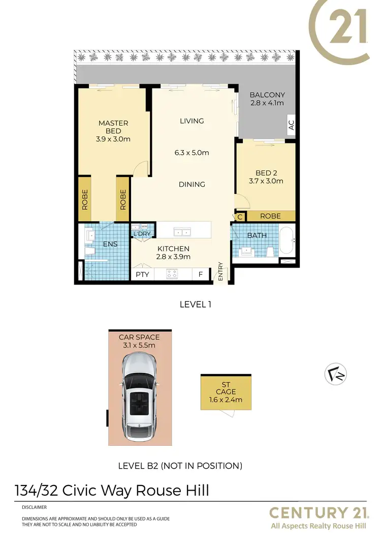 Floorplan of Homely unit listing, Tower 2 Level 1 Civic Way, Rouse Hill NSW 2155