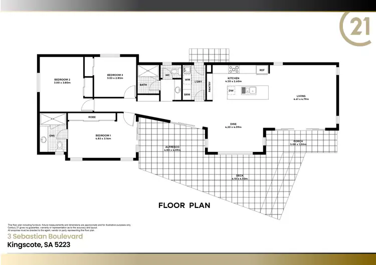 Floorplan of Homely house listing, 3 Sebastian Boulevard, Kingscote SA 5223