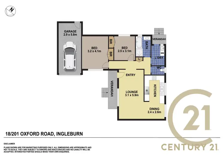 Floorplan of Homely villa listing, 18/201 Oxford Road, Ingleburn NSW 2565