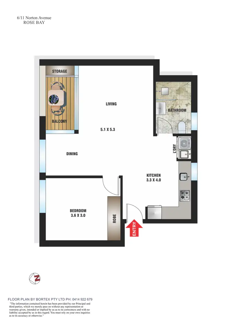 Floorplan of Homely apartment listing, 6/11 Norton Avenue, Rose Bay NSW 2029