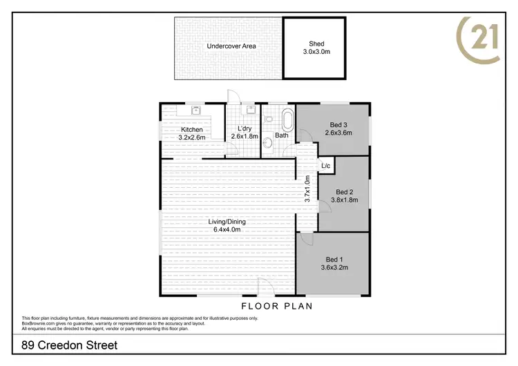 Floorplan of Homely house listing, 89 Creedon Street, Broken Hill NSW 2880