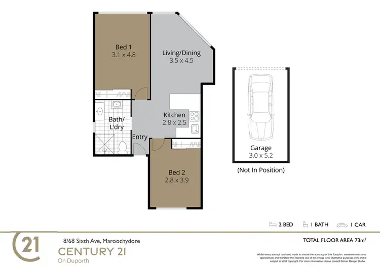 Floorplan of Homely apartment listing, 8/68 Sixth Avenue, Maroochydore QLD 4558
