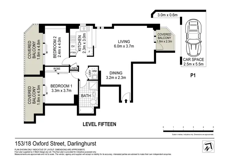 Floorplan of Homely apartment listing, 153/18 Oxford St, Darlinghurst NSW 2010