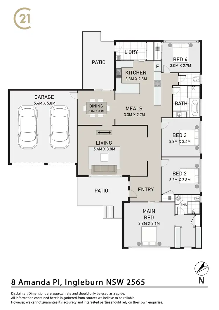 Floorplan of Homely house listing, 8 Amanda Place, Ingleburn NSW 2565
