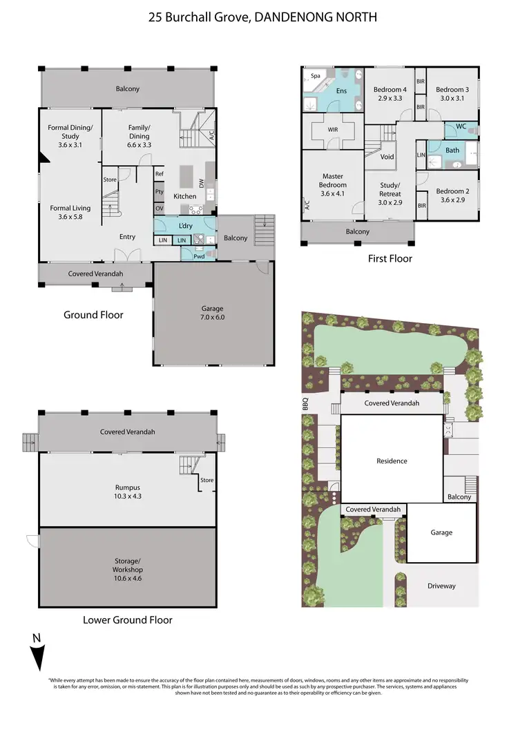 Floorplan of Homely house listing, 25 Burchall Grove, Dandenong North VIC 3175