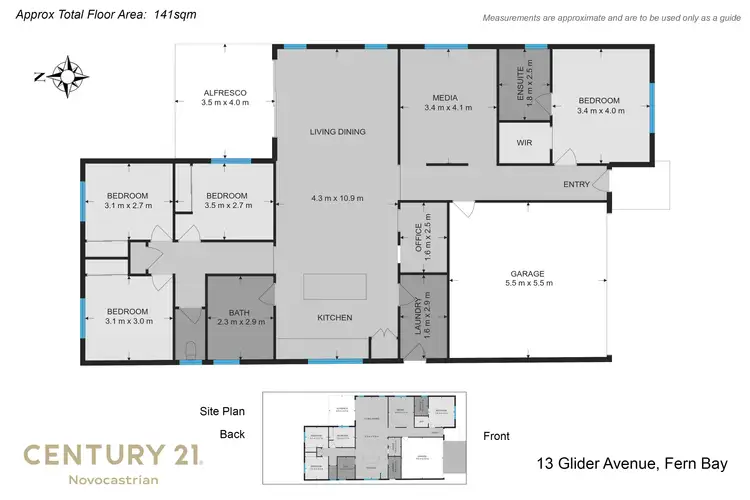 Floorplan of Homely house listing, 13 Glider Avenue, Fern Bay NSW 2295