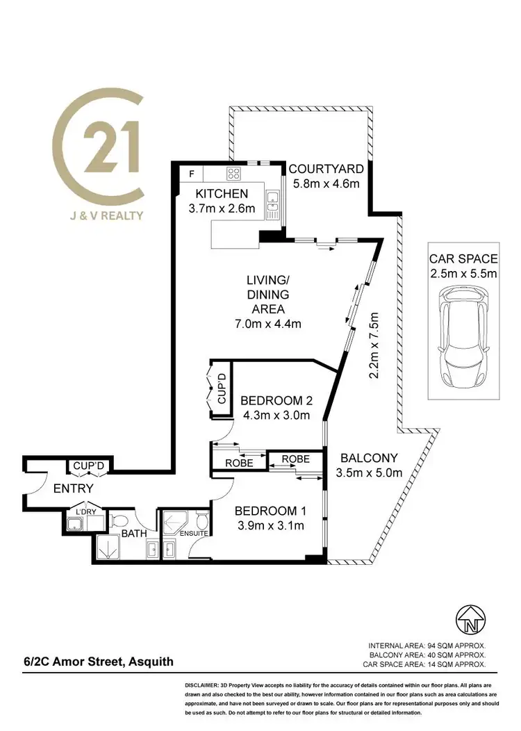 Floorplan of Homely apartment listing, 6/2c Amor Street, Asquith NSW 2077