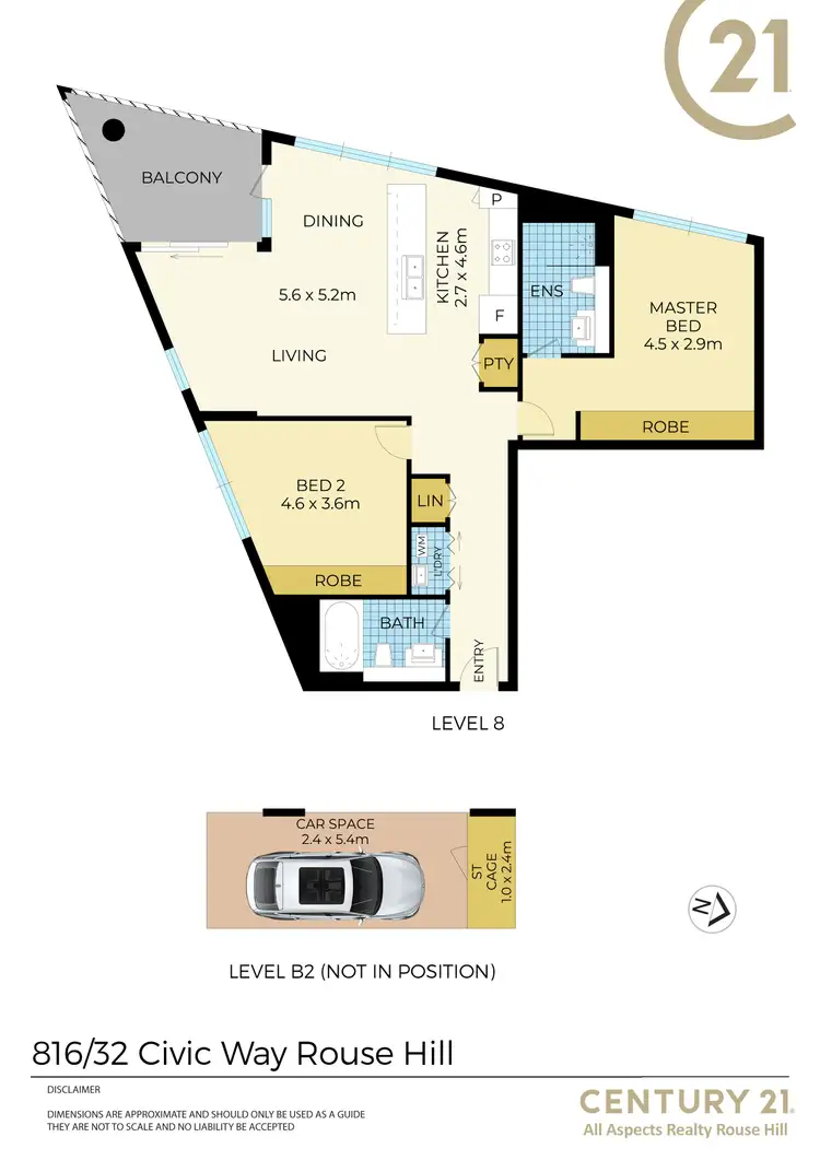 Floorplan of Homely apartment listing, 816/32 Civic Way, Rouse Hill NSW 2155