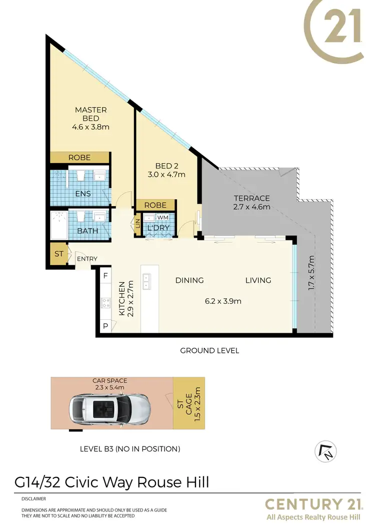 Floorplan of Homely apartment listing, G14/32 Civic Way, Rouse Hill NSW 2155